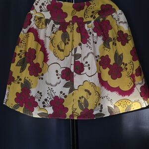 Floral Yellow and Pink Women's Skirt